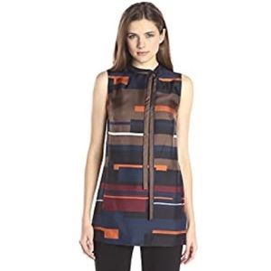 Theory colour-block sleeveless tunic